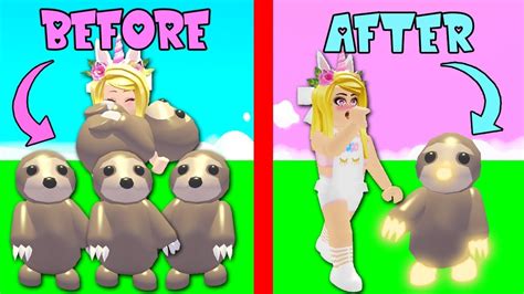 Turning My Legendary Sloths Into Neon Sloths In Adopt Me Roblox