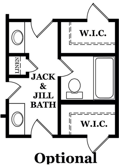 Jack And Jill Bathroom House Plans