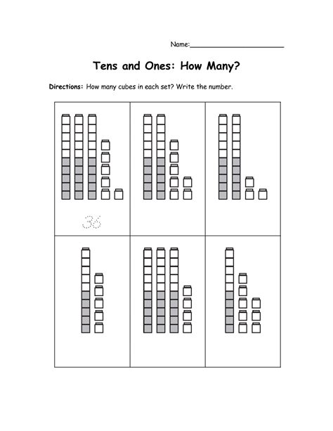 Tens And Ones Worksheet 1st Grade Math Worksheets 1st Grade Tens And