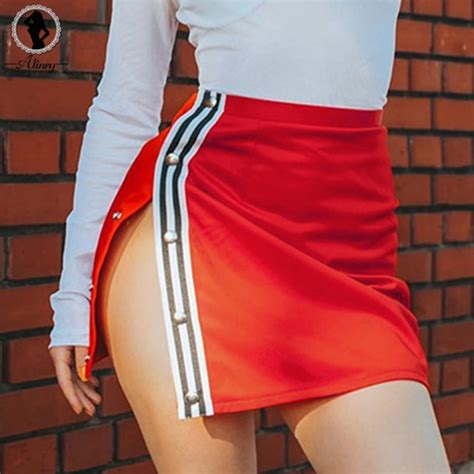 Buy Alinry Sexy Mini Skirt Women High Waist A Line Slim Vintage Bodycon Skirt