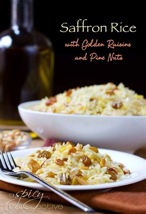 Saffron Rice With Golden Raisins And Pine Nuts Vegan Glutenfree