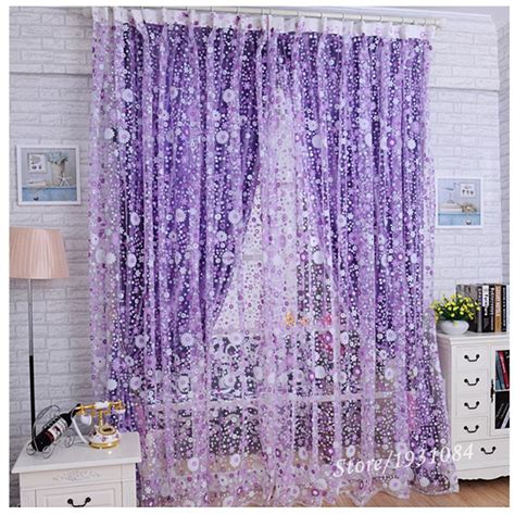 Find new curtains & drapes for your home at joss & main. Pastoral Purple Sheer Curtain For Living Room Windows ...