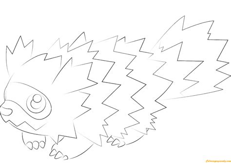 Zigzagoon From Pokemon Coloring Page Free Printable Coloring Pages
