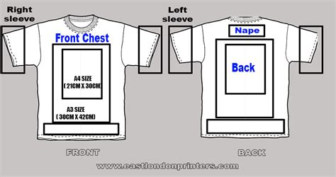 T Shirt Printing Positions