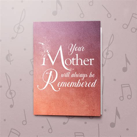 Always Be Remembered Mother Musical Sympathy Card Bigdawgs Greetings