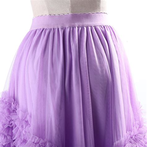 Fashion Elastic High Waist Skirtpleated Splicing Tulle Etsy