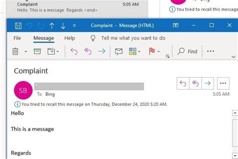 Recalling An Email In Outlook