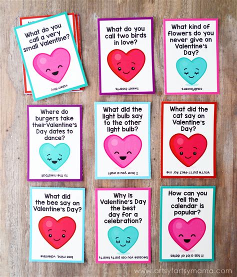 Free Printable Valentine Lunch Box Jokes Artsy Fartsy Mama