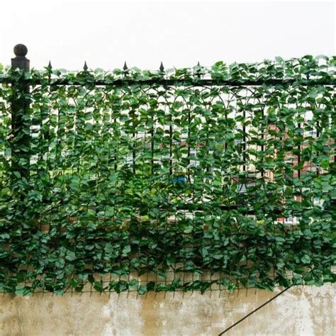 Faux Ivy Leaf Decorative Privacy Fence In 2021 Artificial Hedges