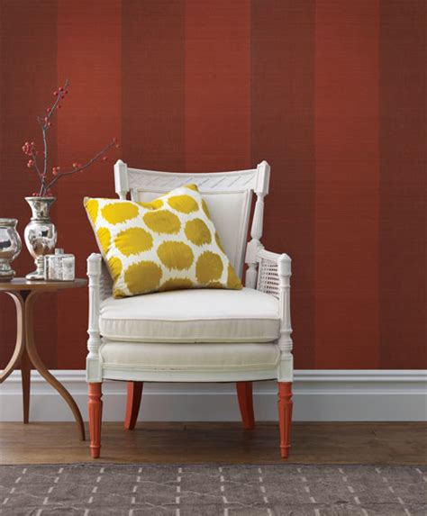 Red Wallpaper Traditional Living Room Boston By Brewster Home