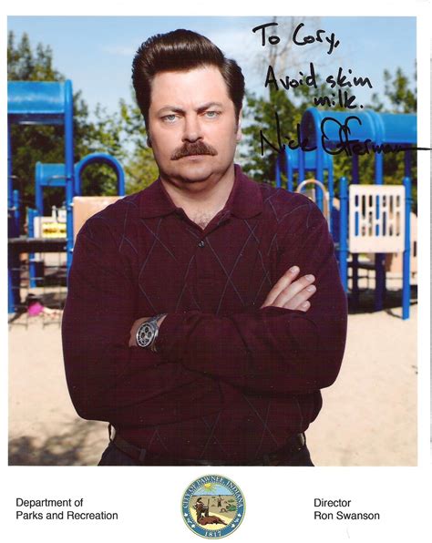 Age 50) played marcus during season 2 of 24. CJ's World - The Autographs: Nick Offerman - Parks and ...