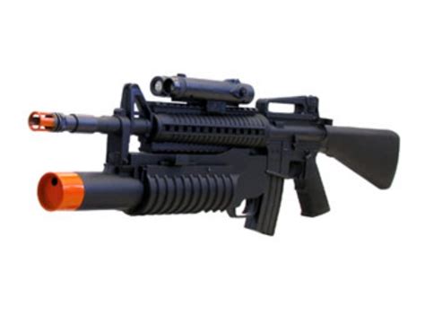 70 Off Airsoft Mini M16 Rifle W M203 Grenade Launcher And Light Only 15