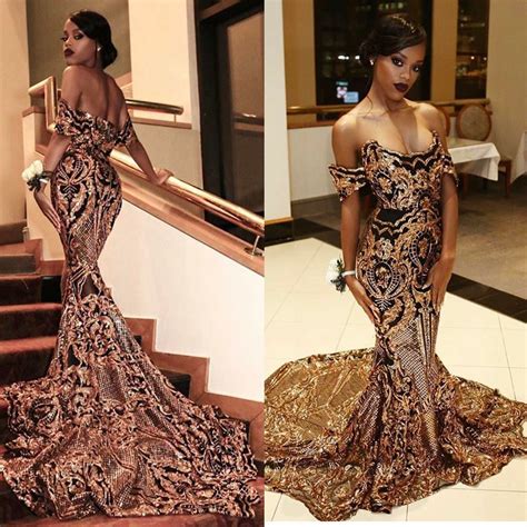 Pin By Glendora On Formal Dresses Sparkly Prom Dresses Black Girls Prom Dresses African Prom