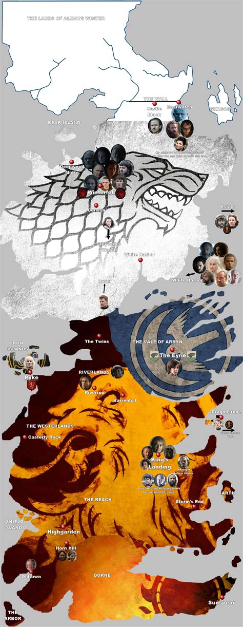 Main Spoilers Map Of Westeros After Season 7 Finale Where Are The