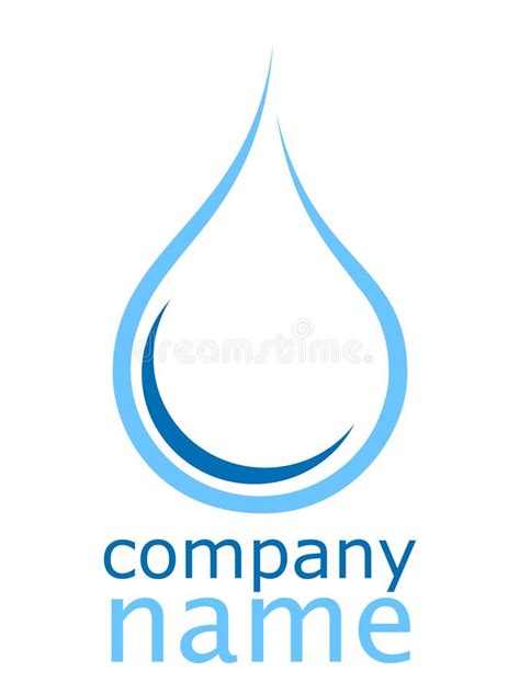 Vector Illustration Of A Blue Water Drop As A Logo Stock