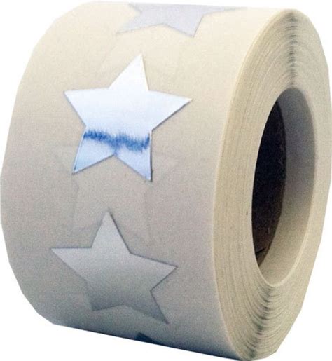 Star Labels 500 Total 34″ Star Shape Metallic Paper Permanent Adhesive