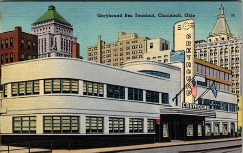Cincinnati Greyhound Bus Terminal Depot Vintage Postcard 699 Picclick