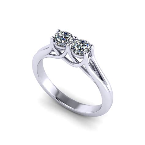 Trellis Two Stone Diamond Ring Jewelry Designs