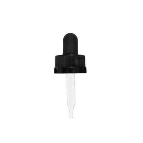 5ml Black Child Resistant Glass Dropper 18 400 1400 Droppers