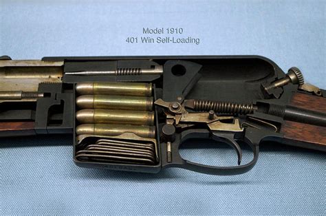 Firearms Cut Away View Model 1910 401 Win Self Loading Photograph By
