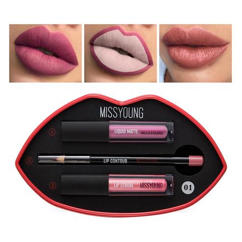 Long Lasting Matte Lipsticks Set Makeup Sets Missyoung Lipstick Liquid