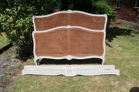 Learn about on our blog. Kingsize Painted Cane Bed | 555927 | Sellingantiques.co.uk