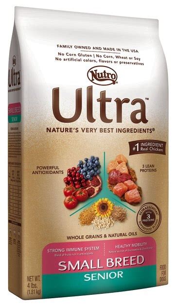 Nutro Ultra Small Breed Senior Dry Dog Food 4 Lb Bag