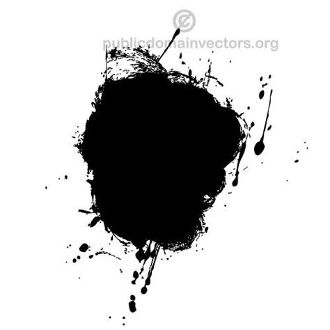 Black Ink Splatter Vector Graphics Public Domain Vectors