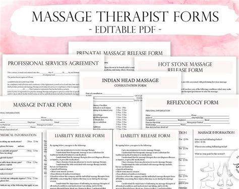 Editable Massage Therapist Business Planner Massage Business Etsy