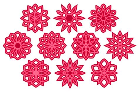 Download Bundle of 3D Layered Flower Mandala SVG, Flower SVG Bundle