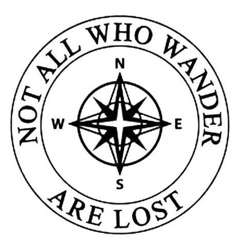 Not All Who Wander Are Lost Compass Car Truck Window Bumper Graphics Vinyl Sticker Decal