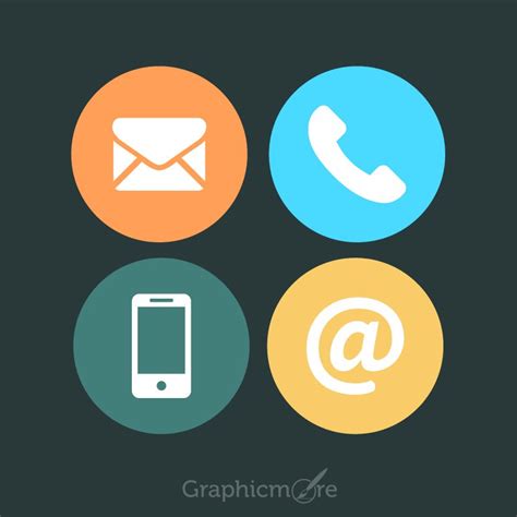 Communication Icons Set Design Free Vector Download