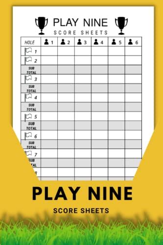 Play Nine Score Sheets 100 Score Pads For Play 9 Golf Card Game By
