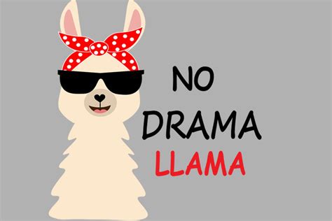 No Drama Llama Svg Cute Llama Svg Cut Files Png Llamas Clipart Farm