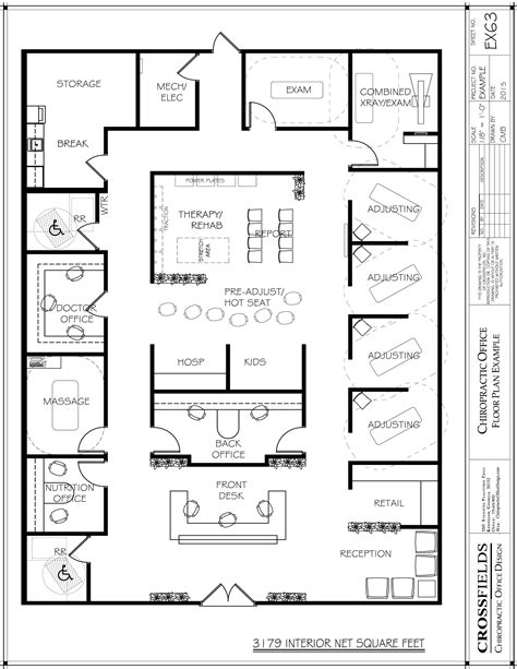 Semi Open Plan With Private Doctors Office Hospital Floor Plan