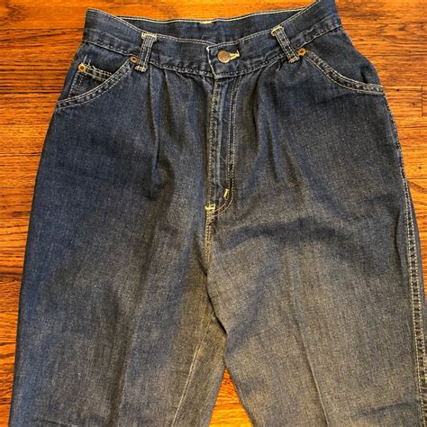 Vintage Chic Pleated Jeans Etsy