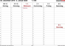 Wochenkalender 2021 als kostenlose vorlagen für pdf zum download & ausdrucken. Wochenkalender 2020 als Excel-Vorlagen zum Ausdrucken