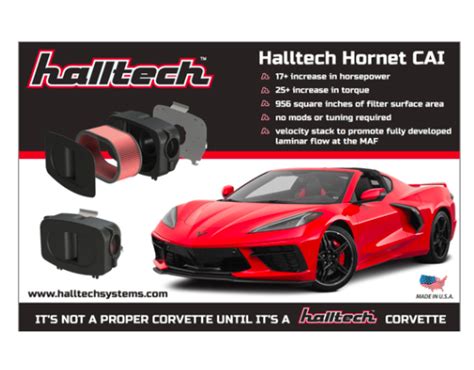 2020 2024 C8 Corvette Halltech Hornet 518 Cold Air Intake System