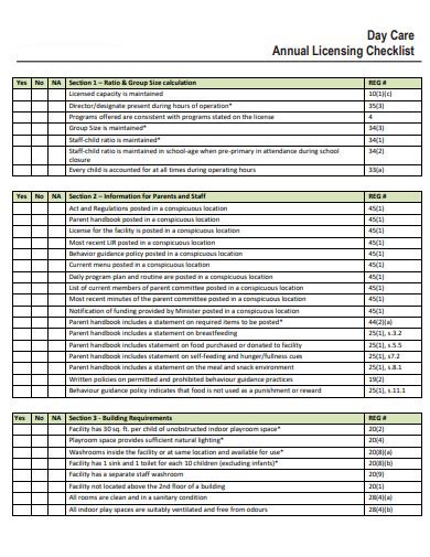 11 Child Care Inspection Checklist Templates In Pdf Doc