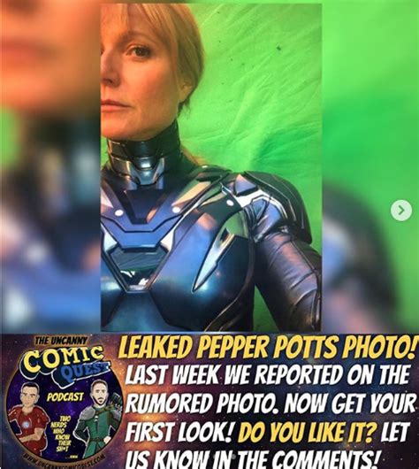 Leaked Avengers 4 Photo Shows Pepper Potts In Iron Man Armor