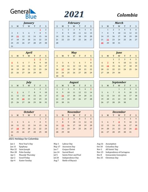 Calendario 2021 Colombia Xls Calendario Mar 2021