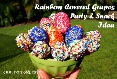 Rainbow Covered Grapes Party And Snack Idea Cool Moms Cool Tips