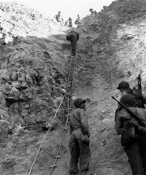 Us Rangers Scaling The Wall At Pointe Du Hoc Normandy World War Ii