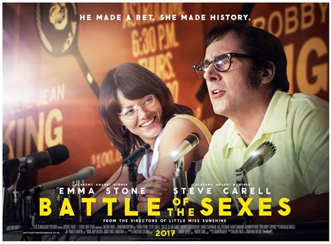 Battle Of The Sexes British Advance Quad Movie Poster 2017 Rated Pg Steve Carell Battle