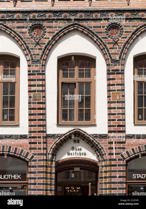 House Ratschow Brick Gothic In Kröpeliner St In Rostock Mecklenburg