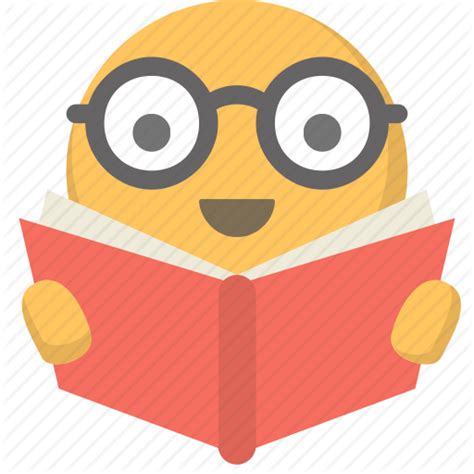 Emoji Face Geek Learning Nerd Reading Studying Icon