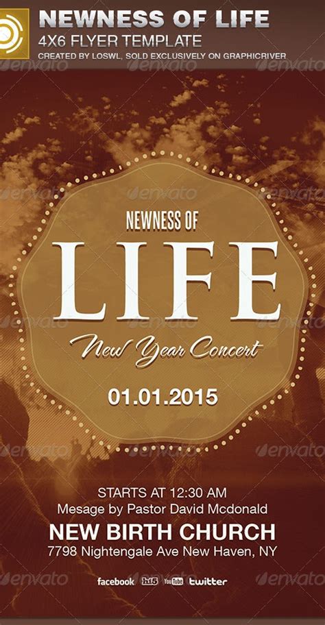 Newness Of Life Church Flyer Template By Loswl Graphicriver