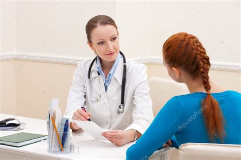 Doctor Advises Woman Patient — Stock Photo © Iuriisokolov 6072257