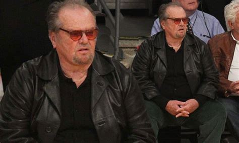 Daily mirror) 1 of 7. Jack Nicholson looks cool in leather jacket as he cheers ...