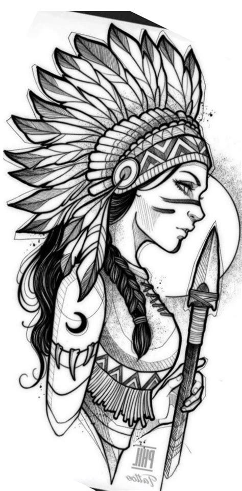 native american drawing native american tattoos native tattoos native american girls warrior